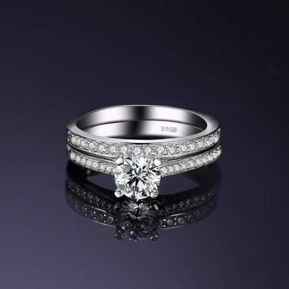 Jewelry - 💎 1ct CZ Solitaire Bridal Set – 925 Sterling Silver 💋